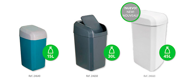 Papelera metálica de reciclaje 2, 3 y 4 residuos Mod. GALA